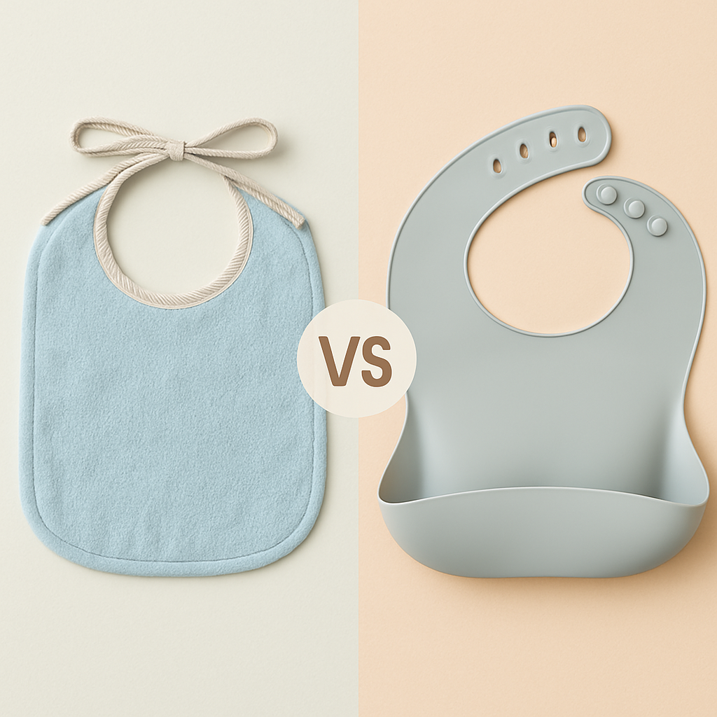 Cloth Bibs vs. Silicone Bibs: Which One’s Better for Your Baby?