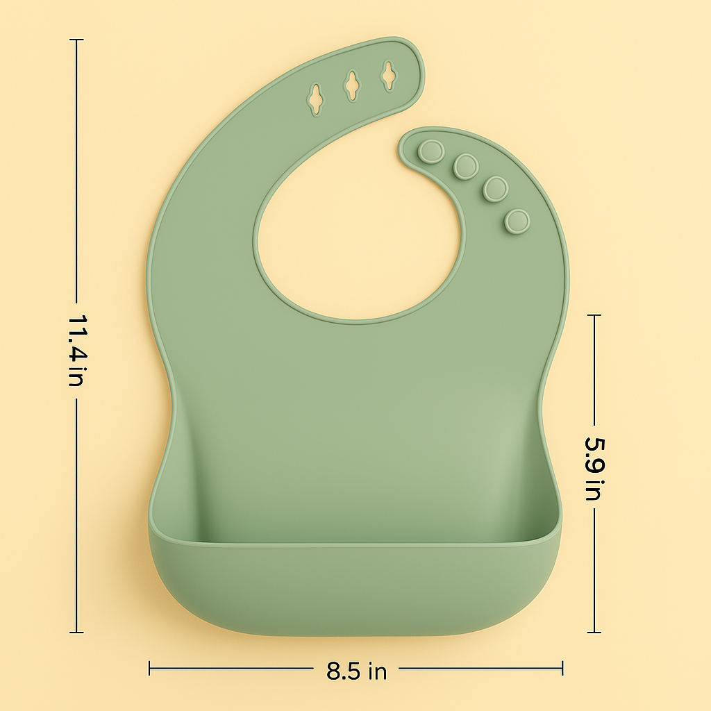Set of 3 Silicone Baby Bibs